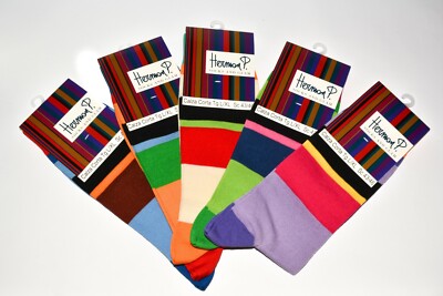 1 PAIR MEN'S SHORT SOCKS SOCKS MAN SHORT HERMON P ROOSTER STRIPES SOCKS S - M L-XL