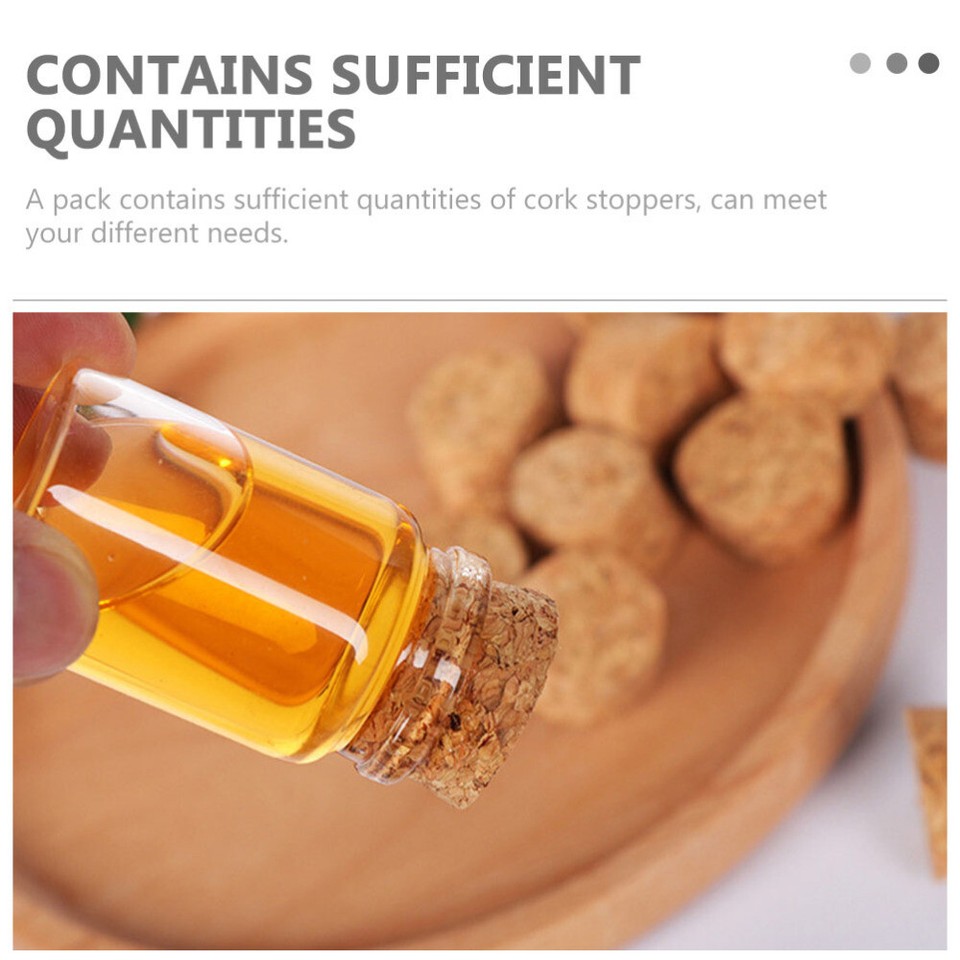 100pcs mini cork stopper Cork Small Cork Plugs Cork Tops for Jars