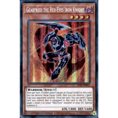Gearfried the Red-Eyes Iron Knight LDS1-DE011 Yu-Gi-Oh! Karte Secret Rare