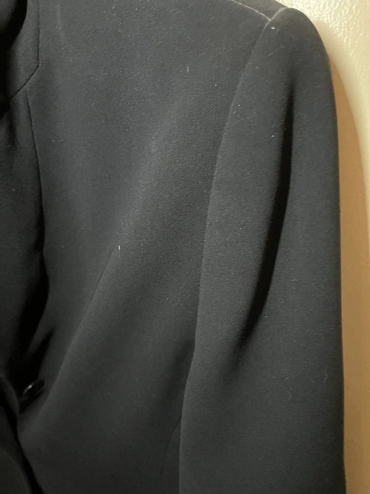 Blazer chaqueta forrada negra vintage Petite Valerie Stevens para mujer talla 6P Foto 3 de 4