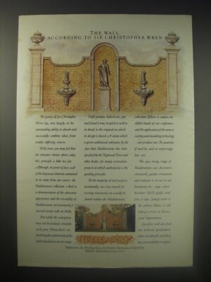 1990 Haddonstone Ad - Cast Decorative Stonework, GardenOrnaments and Statuary