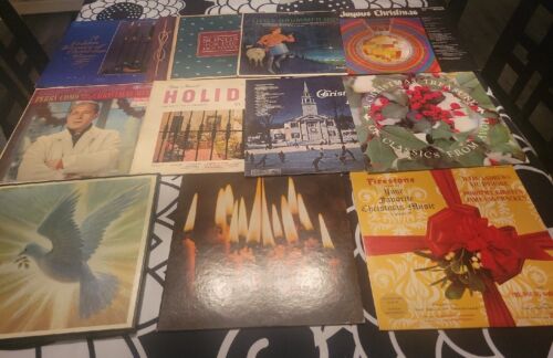 Lot Of 11 CHRISTMAS Holiday Vinyl Lp  - Picture 1 of 4