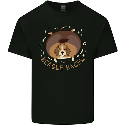 Beagle Bagel lustiger Hund Herren Baumwolle T-Shirt Tee Oberteil