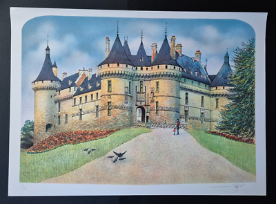 ROLF RAFFLEWSKI Hand signed Limited Edition Lithograph PIGEON du CHATEAU #69/250