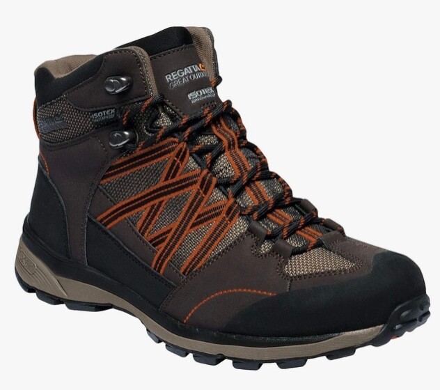 Regatta Mens Samaris II Mid Walking Boots Peat Gold UK W/proof