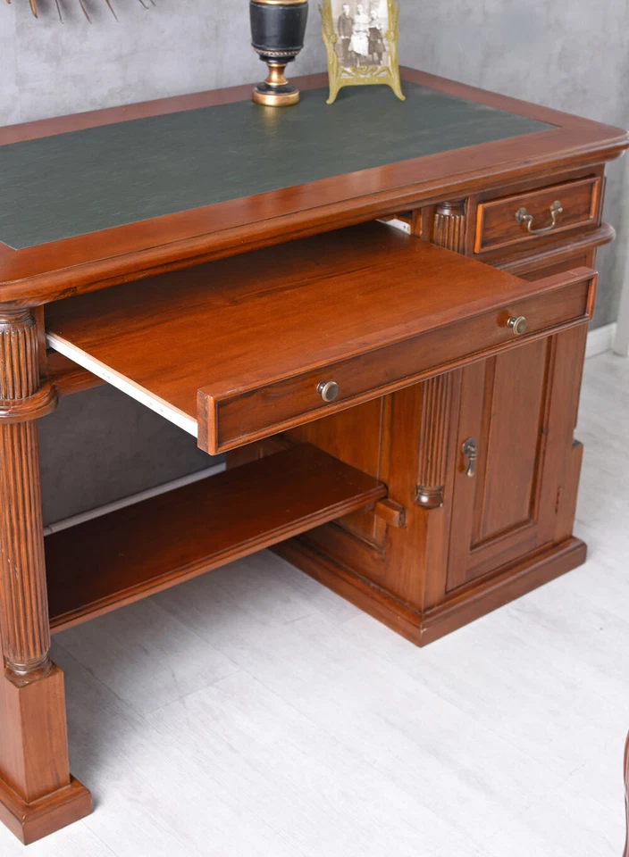 Computerschreibtisch englischer Schreibtisch Massivholz Schreibmöbel Mahagoni - Bild 4 von 4