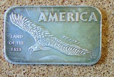 AMERICA LAND OF THE FREE AMERICAN ARGENT MINT LTD  ~ 1 OZT  .999 FINE SILVER BAR 89.00 per troy oz