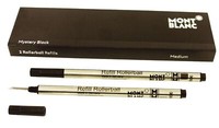 2X Montblanc® 128231 Tintenrollermine - M, Mystery Black