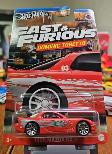 HOT WHEELS JDM 2024 SCHNELL & FURIOUS - 1995 MAZDA RX-7 ROT DOMINIC TORETTO