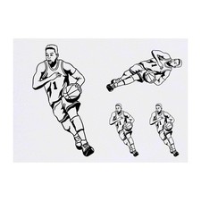 4 x 'Basketball Player' Temporary Tattoos / Transfers TO00034999 