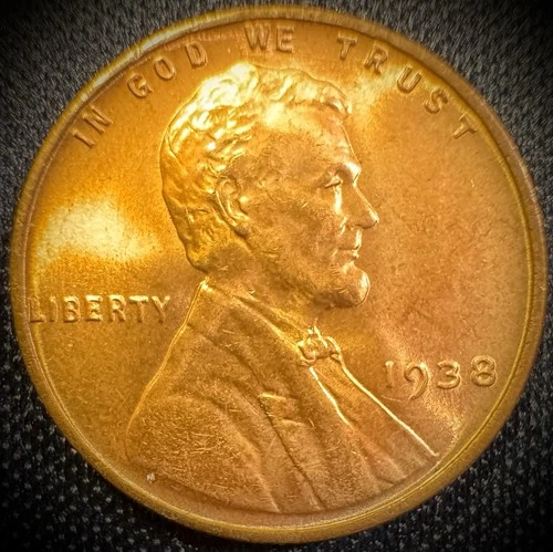 1938 Lincoln Wheat Cent Brilliant Uncirculated RED GEM🔥Dripping With Luster🔥