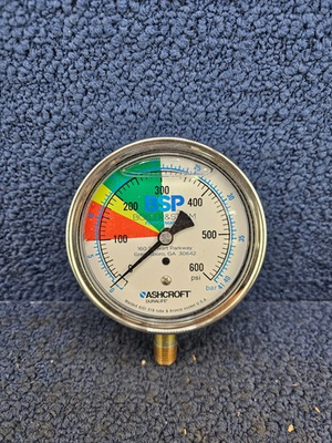 #ad ASHCROFT Duralife Liquid Pressure Gauge 0 600 PSI Lower Mount $40.99