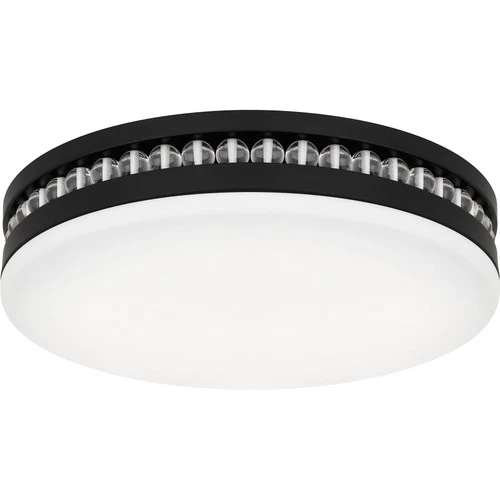 Quoizel QFL6785 Carey 16"W LED Flush Mount Drum Ceiling Fixture - Black - Picture 10 of 12