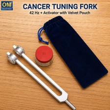 Cancer Tuning Fork 42 Hz Activator with Velvet Pouch