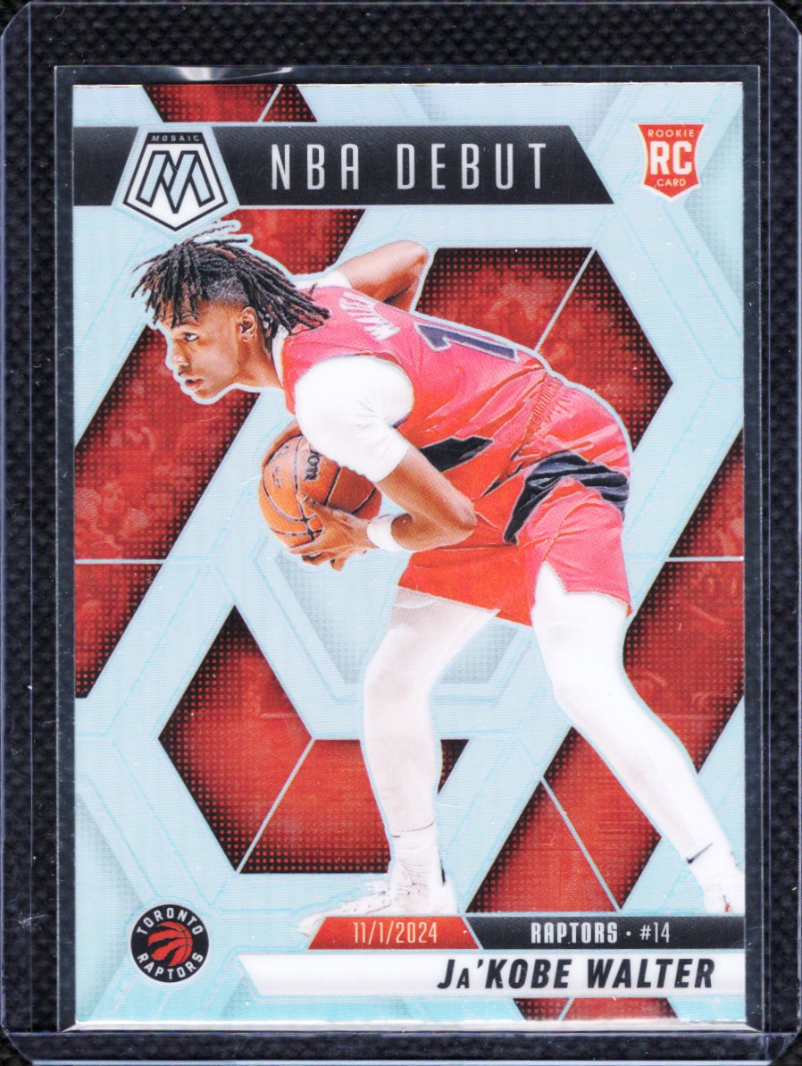 2024-25 Panini Mosaic - Ja'Kobe Walter Silver NBA Debut RC #253 Toronto Raptors