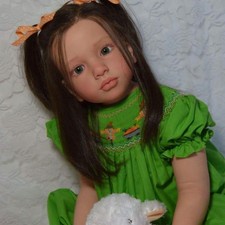 Reborn Doll Painted Kit Lifelike 40'' Toddler Girl Root Hair Cloth Body DIY Gift
