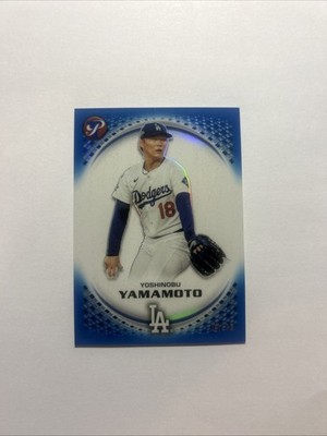 2026 Topps Pristine Baseball Yoshinobu Yamamoto Blue Refractor 1/75