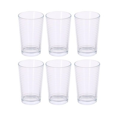 6xTrinkglas Wassergläser Glastrinkbecher Gläser Saftgläser Trinkgläser 220ml Set