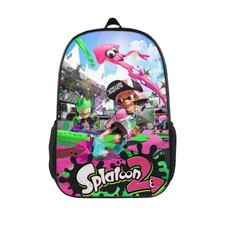 Splatoon Theme 17 Inch Daypack Reinforced Base Backpack for Daily School