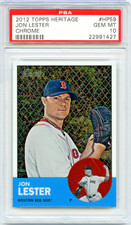 2012 Topps Heritage JON LESTER Chrome 1026/1963 PSA 10 Red Sox #HP59 *Pop 3