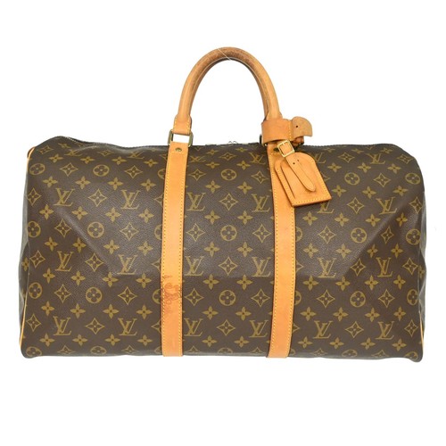 Louis Vuitton Keepall Bag Monogram Canvas Brown Travel Bag