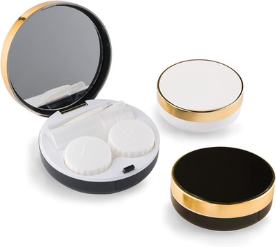 2 Pack Fashion Eyecare 4-In-1 Contact Lens Case, Lightweight Portable Contact Le