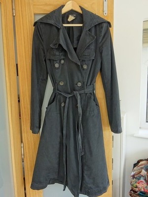 PATRIZIA PEPE  Firenze Womens Double Breasted Belted Trench Coat Size 44