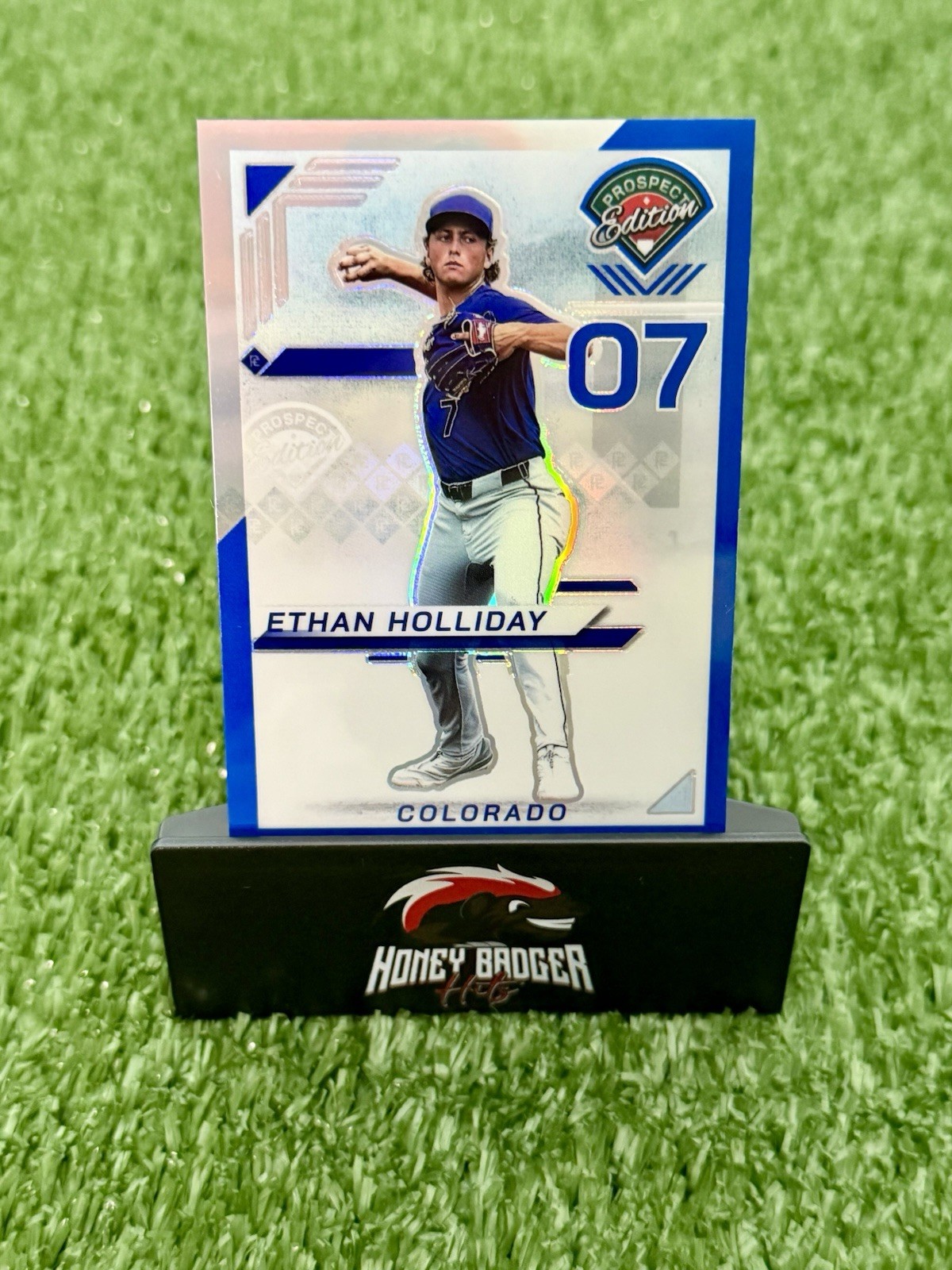 2025 Panini Prospects Edition Ethan Holliday True Blue Prizm Refractor /199 RC