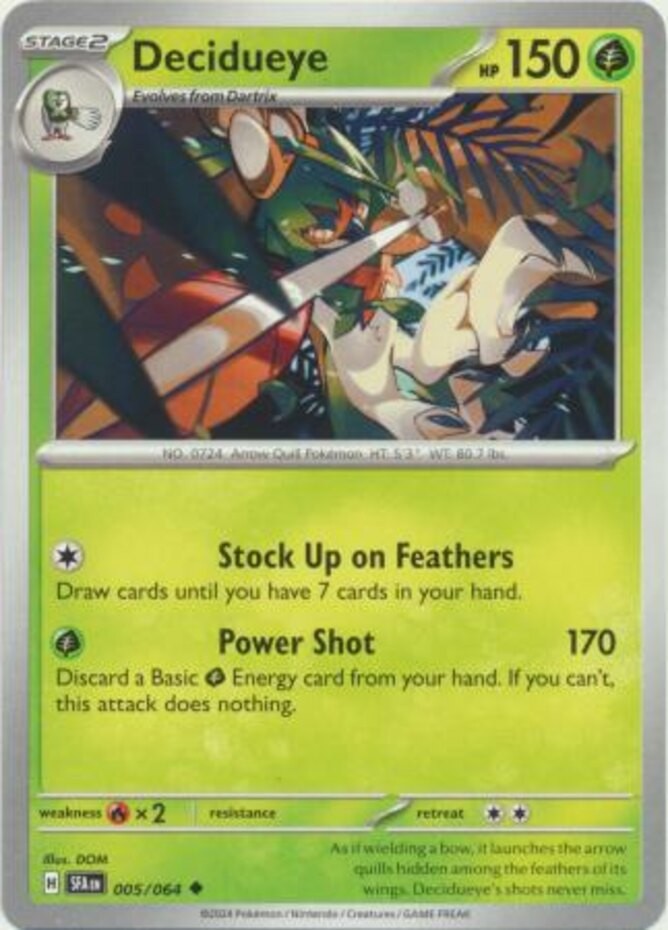 Decidueye - 005/064 - Uncommon - Near Mint