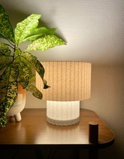 Modern 3D Printed Table Lamp  Minimalist Desk Light  Home Office Decor  LED