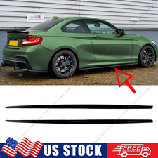 Gloss Black For Bmw F22 M235i M240i M2 F87 2014-21 Side Skirt Extension Splitter Gloss Black For Bmw F22 M235i M240i M2 F87 2014-21 Side Skirt Extension Splitter