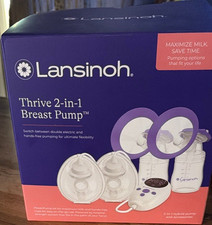 Lansinoh Thrive 2-in-1 Double Electric Breast Pump Hands-Free w/ Accessories
