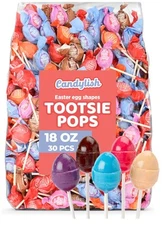 Easter Eggs Tootsie Pops 18oz - 30 ct - Assorted Flavors, Bulk Candy Lollipops