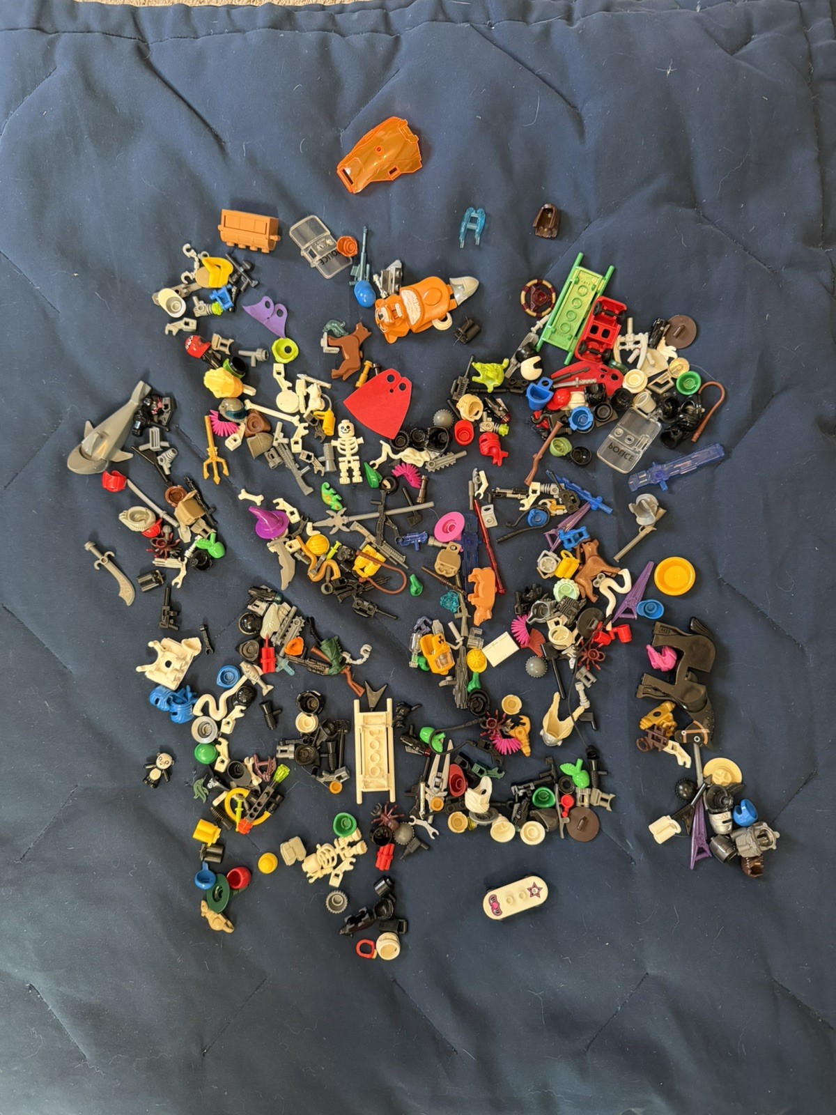 Assorted lego Acceories (weapons, attire, ect) check video