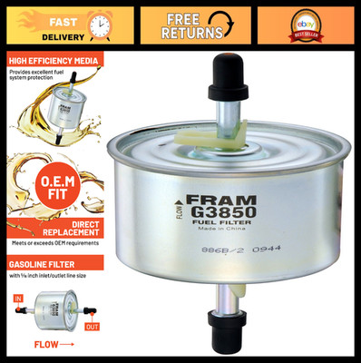 High-Performance Inline Fuel Filter, 5/16'' Universal Gas Filter for Ford, Mazda,