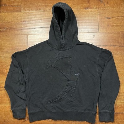 Mugler X H&M Oversized Hoodie Sweater Womens XL Black Pullover Sweatshirt Thrash