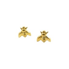 Cute Gold Silver Insect Bee Earrings Studs Tiny Bumble Bee Stud Earring Gold 