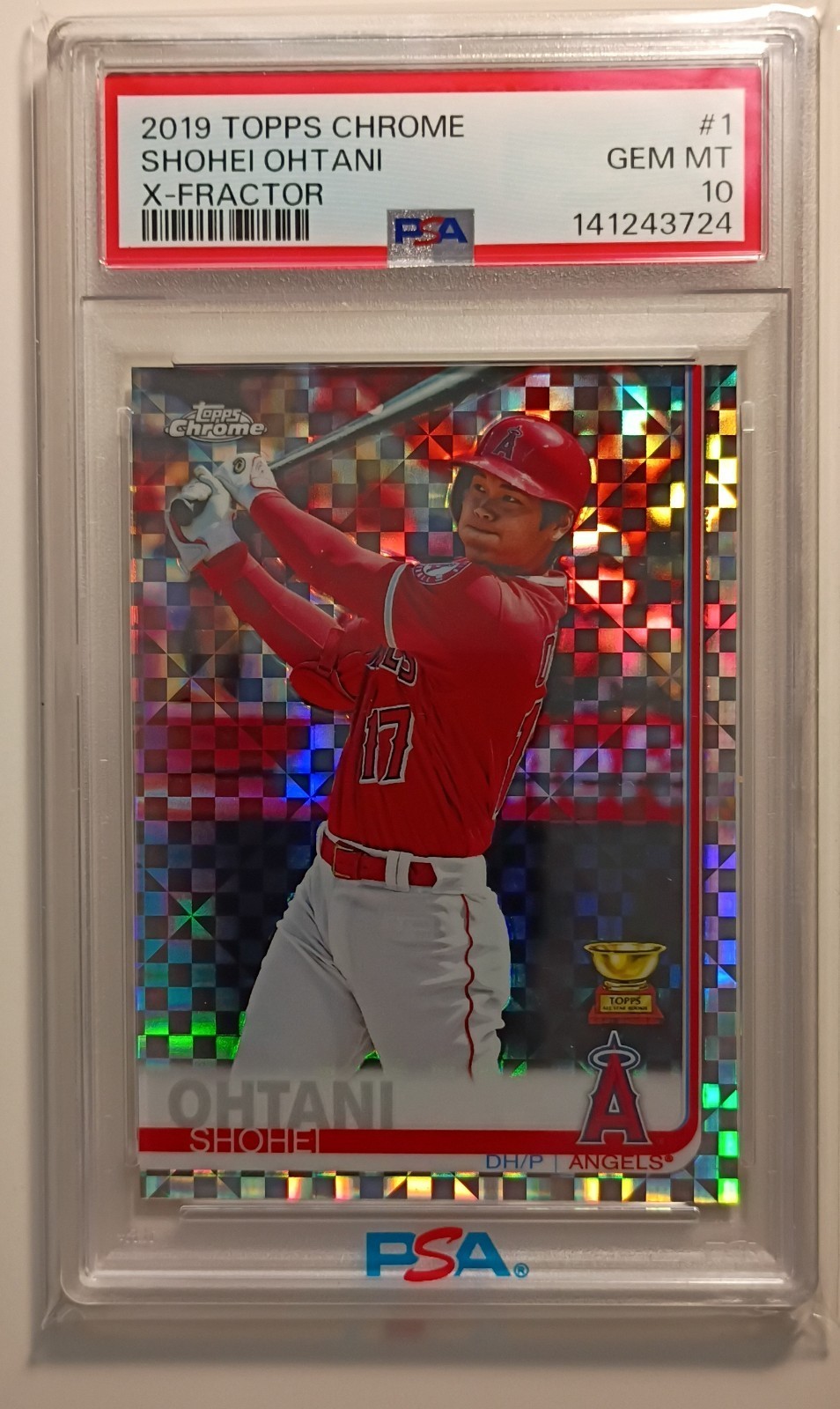 2019 Topps Chrome Shohei Ohtani #1 Rookie Gold Cup X-Fractor PSA 10