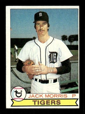 1979 Topps 251 Jack Morris HOF 2nd yr signed auto autograph  lighter ballpoint J