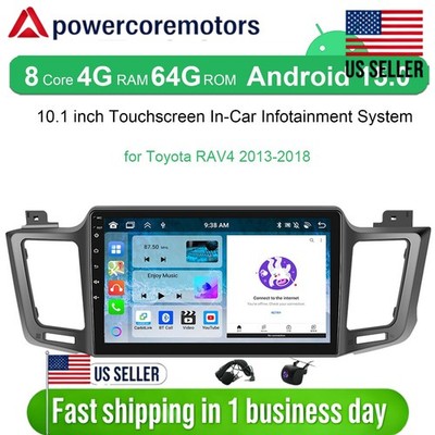 APPLE CARPLAY ANDROID 15 CAR GPS RADIO STEREO BT 4+64G FOR TOYOTA RAV4 2013-2018