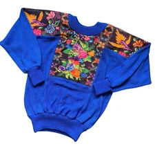 Vintage Dona Cristina Hand Woven Artwear knit sweater Birds Laurel Allan Imports