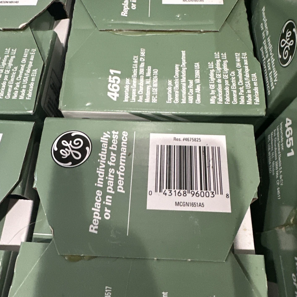 GE 4651 Incandescent GLASS High Beam Light Lamp Fits 4-Headlight Systems. Lot 12 - Image 4 of 4