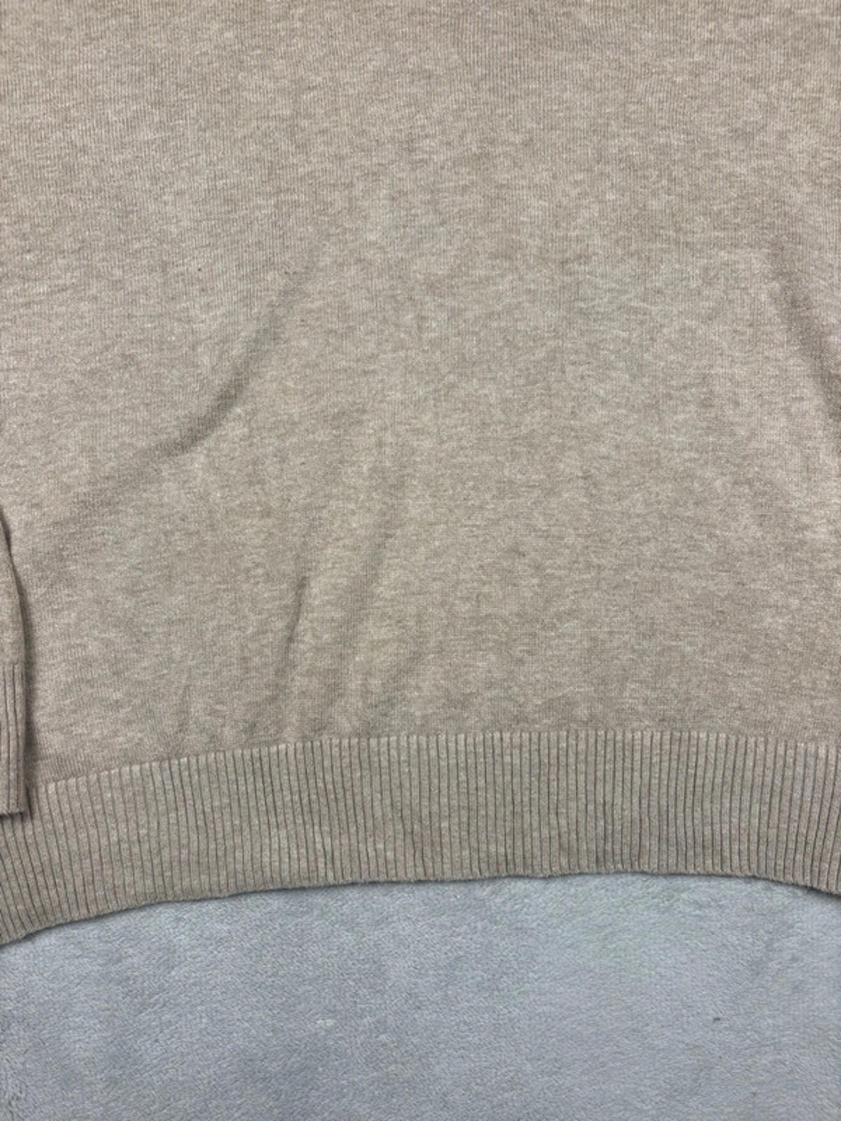 Tommy Hilfiger Essential V-Neck Jumper Beige Size Large image 4