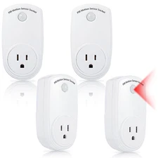 4 Pieces Motion Sensor Sockets Indoor Plug in Sensor Light Control Switch 120...