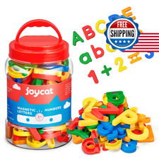 JoyCat 78 Pcs Magnetic Letters Numbers Alphabet ABC 123 Fridge Preschool Toy