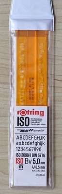 rOtring Schriftschablone 342 050, Schrifthöhe 5 mm Normschrift