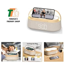 Bluetooth Speaker with Wireless Charge FM Radio 2500mAh Battery, LED Night Li...