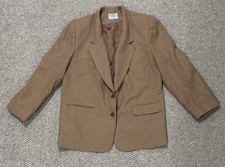 VTG Pendleton Woolen Mills Blazer Tan Size 18W Pure Virgin Wool Classic Camel