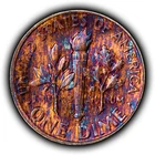 1958-S 10c Roosevelt Silver Dime - Vibrant Toning - BU - SKU-Z6485