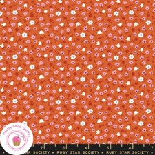 Moda RUBY STAR SOCIETY LIL RS3057 13 Orange FLORAL Quilt Fabric KIMBERLY KIGHT